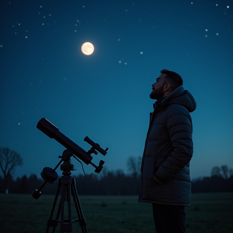 Hem 4 Nybörjare som tittar på natthimlen med kikare under klar kväll