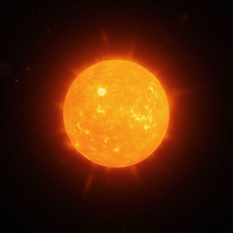 Solen som lysande stjärna i rymden med mörk bakgrund