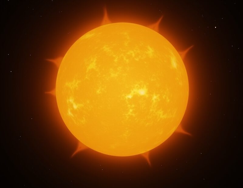 Vanliga misstag om solen som stjärna 1 Solen som lysande stjärna mot mörk rymdbakgrund