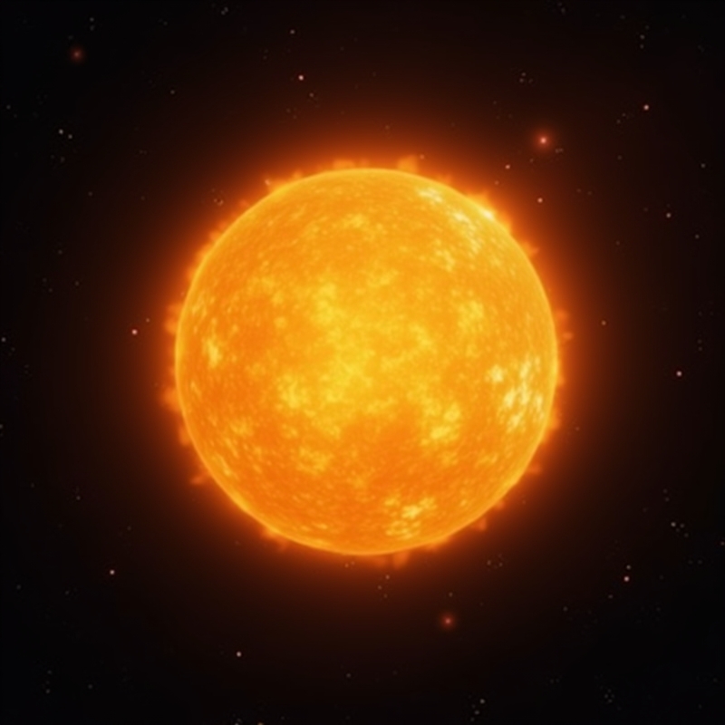 Hem 5 Solen som lysande stjärna i rymden med tydlig glödande yta