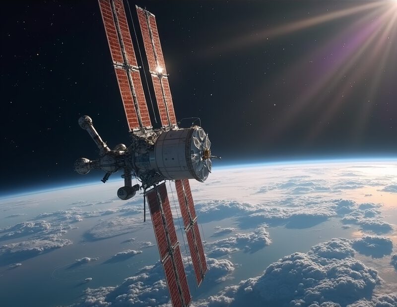 ESA:s viktigaste uppdrag just nu | ESA nyheter 1 Illustration av ESA-sond i rymden nära jorden och stjärnhimlen