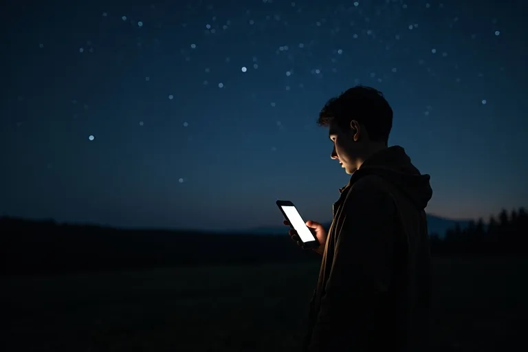 Astronomiapp för nybörjare under stjärnhimlen