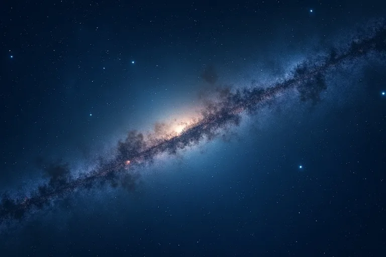 Så fungerar universum på ett enkelt sätt 4 Mörk natthimmel med tydligt stjärnfält och lugn kosmisk känsla