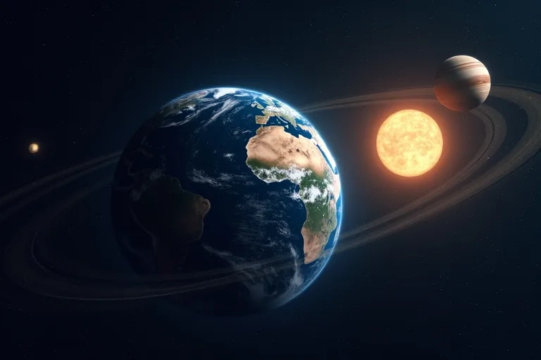 Lär dig hur jorden fungerar i solsystemet, hur den rör sig runt solen och hur den hänger ihop med de inre planeterna.