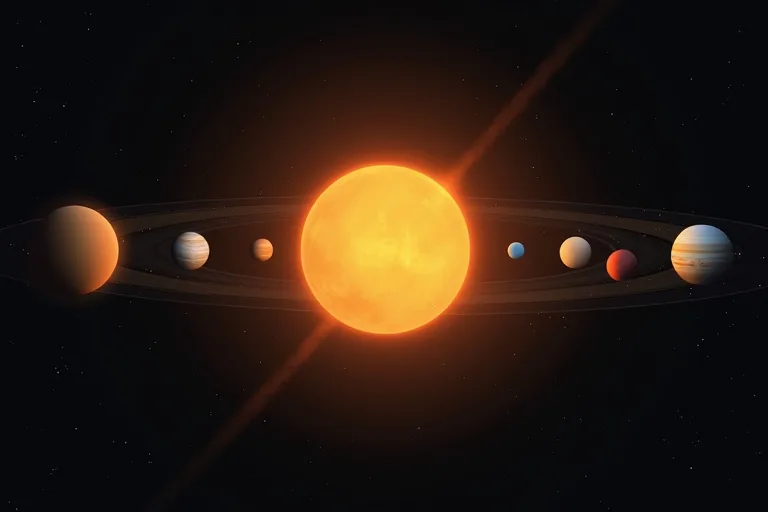 Stjärnhimmel med solsystemets objekt som hjälper nybörjaren att orientera sig