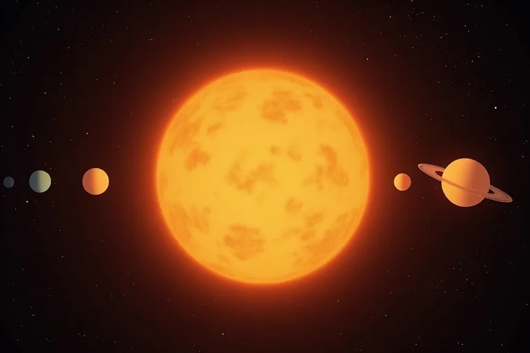 Så fungerar solen i solsystemet 3 Planeterna i solsystemet runt solen i mörkt rymdutrymme