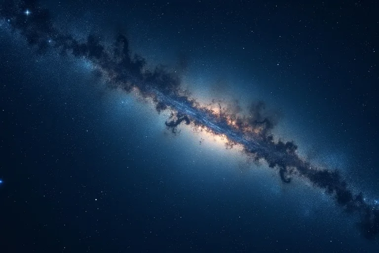 Vid stjärnhimmel med djup som hjälper till att förstå universum som helhet