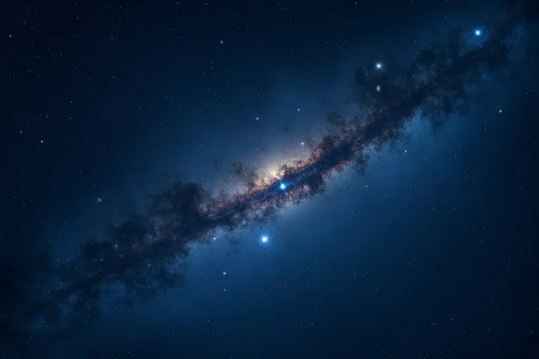 Djup stjärnhimmel som visar hur avstånd och skala lätt blir missförstådda i astronomi