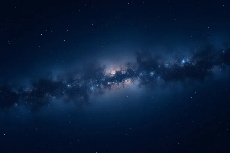 Lugnt stjärnfält som illustrerar hur universum ofta missförstås i vardagliga bilder