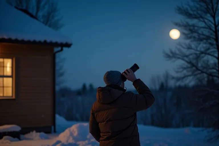 En lugn svensk kväll med stjärnhimmel och enkel observationsplats för nybörjare