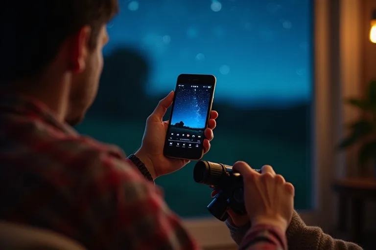 Astronomiappar som gör stjärnskådning enklare hemma och ute 4 Nybörjare med teleskop, kikare och mobilapp som stöd vid stjärnskådning