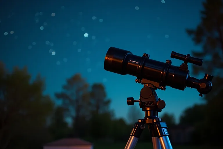 När passar reflektorteleskop bättre än andra teleskop? 4 Begynnande stjärnskådare vid ett reflektorteleskop i kvällsljus