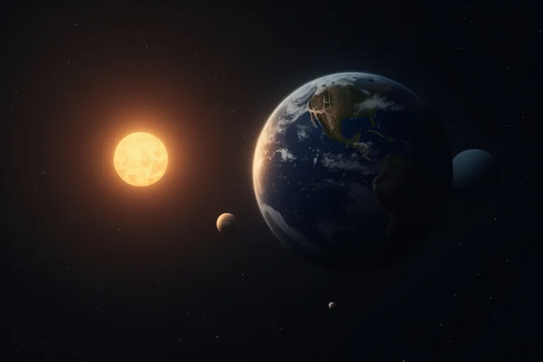 Vad är jorden? En enkel introduktion för nybörjare 2 Jorden som hemplanet med solen i samma solsystemsvy