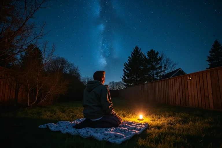 När är stjärnhimlen som klarast? Så kommer du igång ikväll 2 Ett enkelt observationsställe med filt och ficklampa under natthimlen