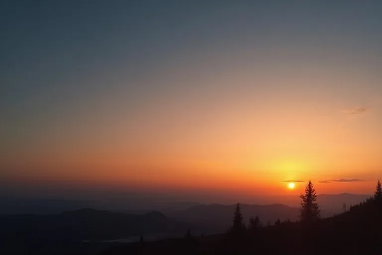 Merkurius syns lågt över horisonten i skymningen, nära den ljusa himlen efter solnedgång.