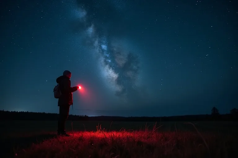 Mörk himmel för stjärnskådning
