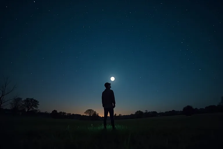 Person på mörk plats under klar natthimmel