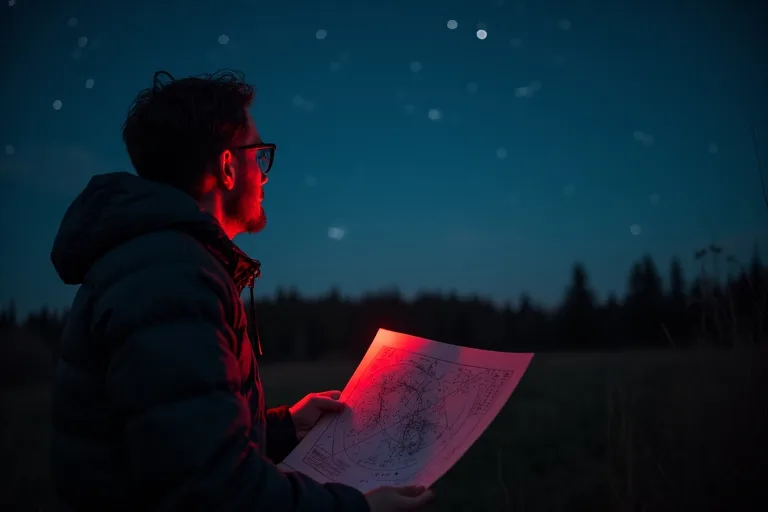 Stjärnkarta för nybörjare under natthimlen