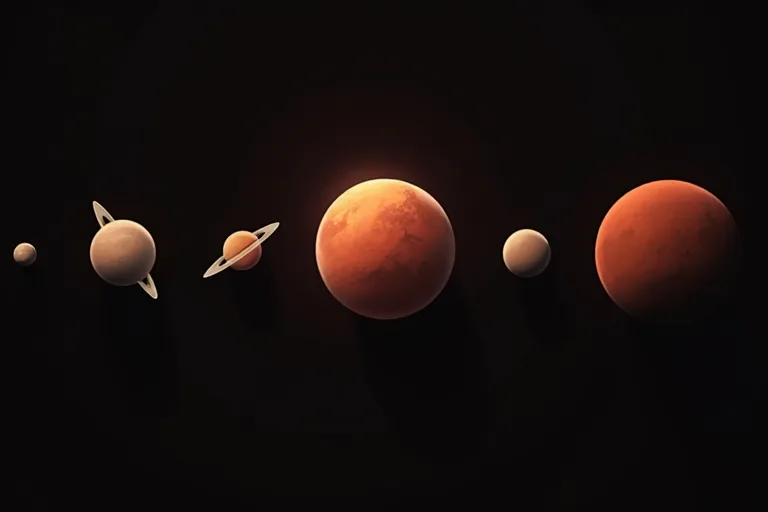 Så fungerar Mars i solsystemet 2 De inre planeterna ordnade runt solen med Mars markerad i rätt avståndsordning