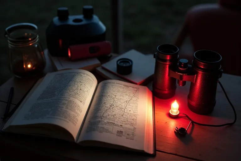 Astronomiböcker för nybörjare: vilka som hjälper mest i början 3 En person markerar observationer i en stjärnskådningsbok med anteckningsblock och ficklampa