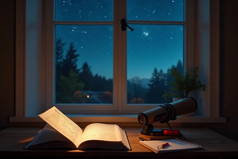 Astronomiböcker som hjälper dig vid stjärnskådning hemma och ute 2 Astronomibok, stjärnkarta och anteckningsbok för planering av stjärnskådning hemma