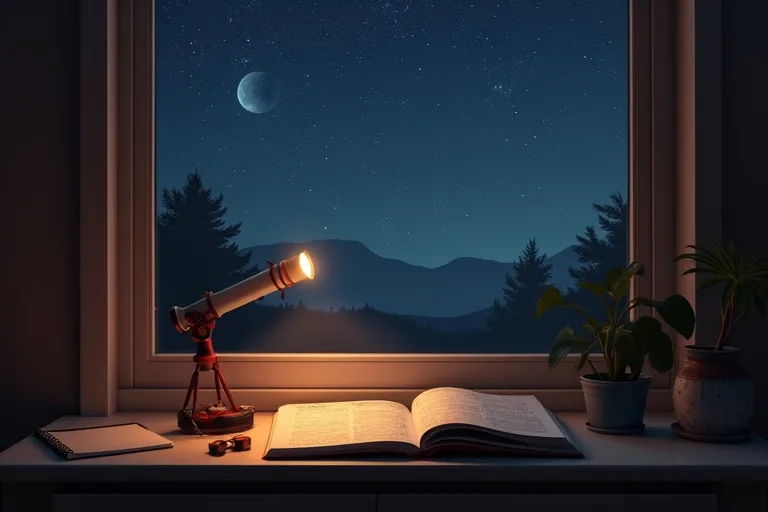 Astronomiböcker som hjälper dig vid stjärnskådning hemma och ute 4 Nybörjare som antecknar observationer med astronomibok och röd ficklampa
