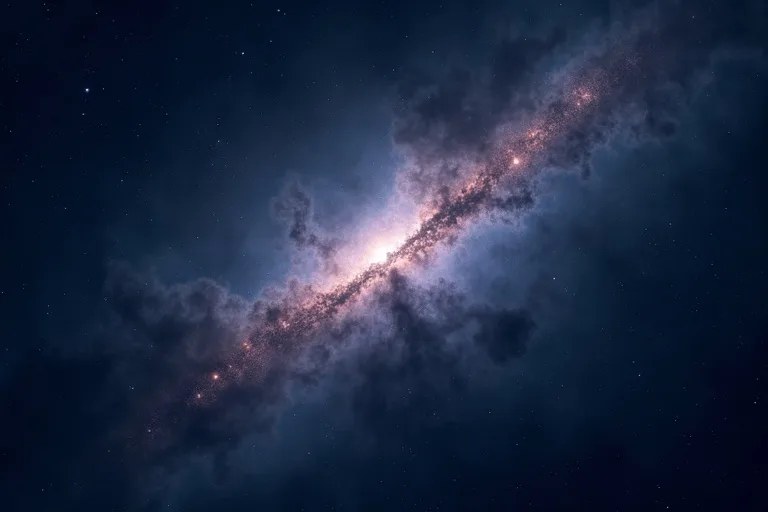 Nebulosa och stjärnfält på natthimlen