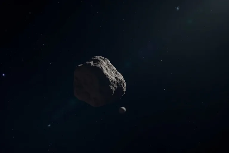 Asteroiduppdrag: läget just nu och varför det spelar roll 4 Vetenskaplig rymdsond vid en asteroid med mörk rymdbakgrund