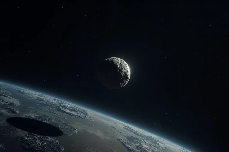 Vad betyder asteroiduppdrag för nybörjare? Så tolkar du rymdnyheterna 2 Närbild av rymdfarkost som närmar sig en asteroid med stenig yta