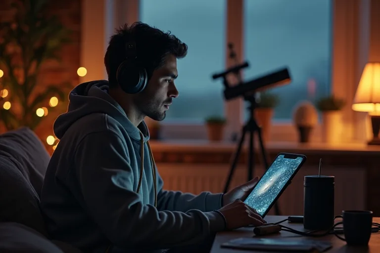 Lär dig hur podcasts om rymden kan göra stjärnskådning enklare för nybörjare, både hemma och ute vid observation.
