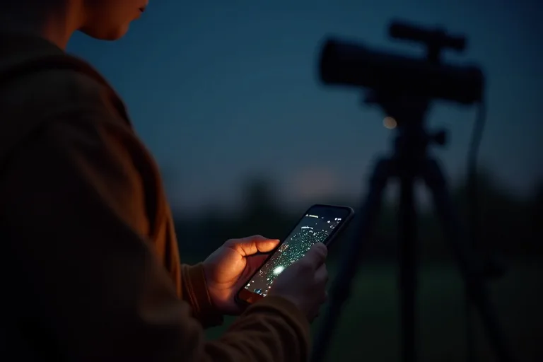 Bästa planetappar för nybörjare som vill komma igång lugnt 4 Nybörjare jämför himlen med en planetapp under en lugn kväll utomhus