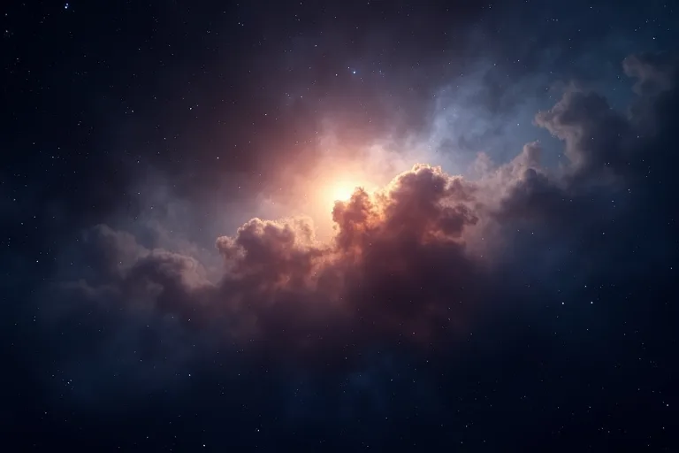 Så fungerar nebulosor på ett enkelt sätt 3 Bred vy av nebulosa med stjärnhimmel runtom