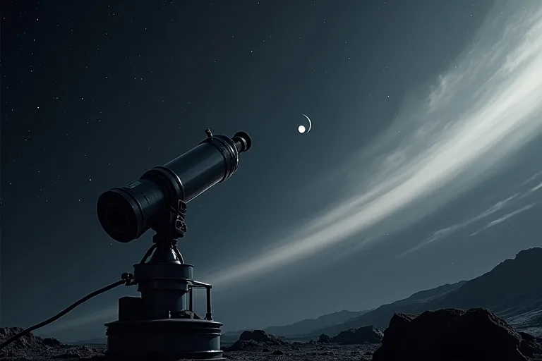 Observatorium som studerar avlägsna planetsystem i lugn nattmiljö