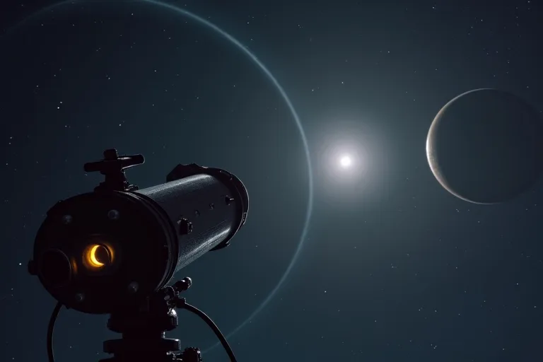 Rymdteleskop som observerar ett svagt exoplanetsystem i djup rymd