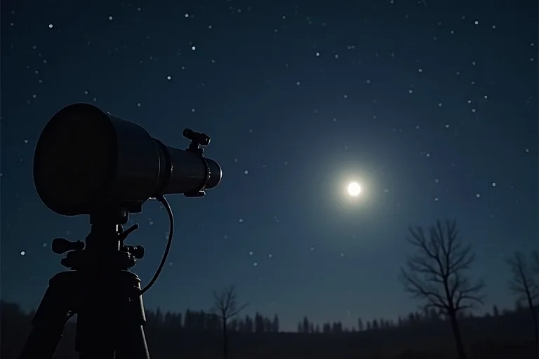 Avlägset planetsystem i ett lugnt redaktionellt astronomiskt bildspråk