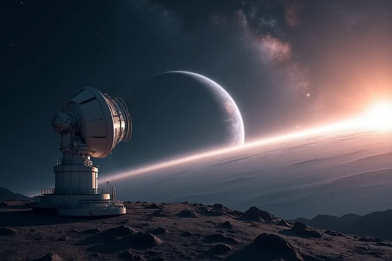 Teleskop som mäter ljus från en stjärna med svagt sken från ett planetsystem