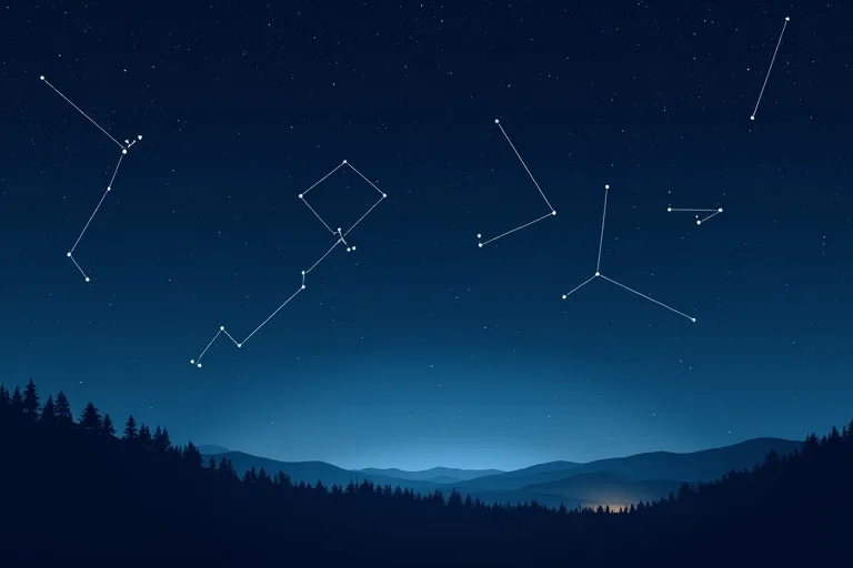 Nattlig himmel som visar hur stjärnorna förändrar läge under observation